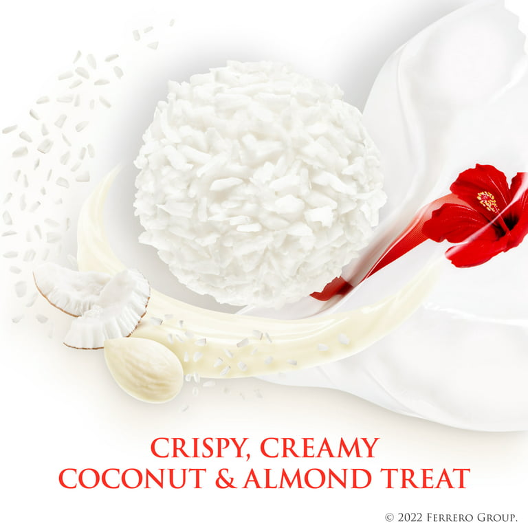 Raffaello, Premium White Almond, Cream and Coconut, Valentine's Chocolate,  5.3 oz, 15 Ct 