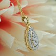 thumbnail image 2 of AFFY 0.50CT Round Moissanite Diamond Teardrop Pendant Necklace for Women 14K Yellow Gold over Siver, 2 of 9