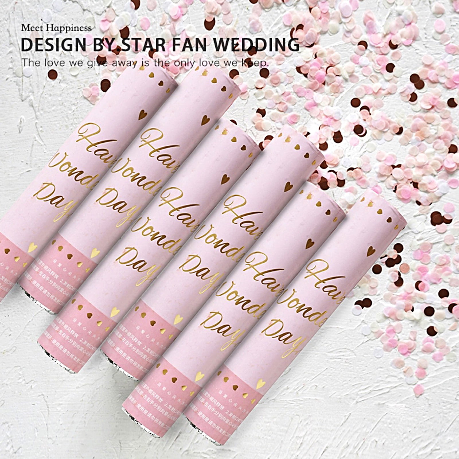 Mini Handheld Confetti Wand Confetti Cannon Tube Ultra Thin Petal Rain