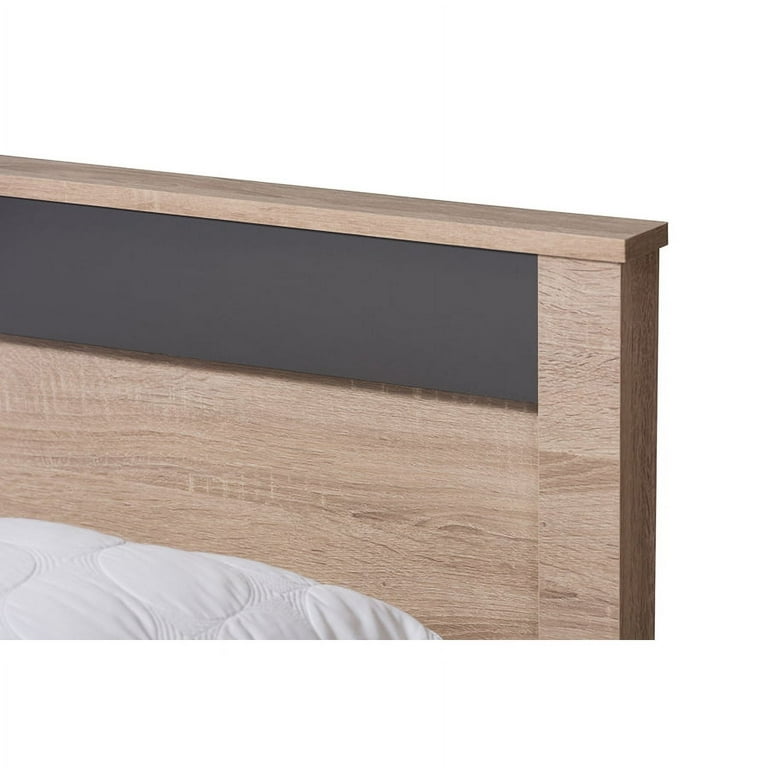 Baxton Studio Jamie Modern and Contemporary Two-Tone Oak and Grey Wood Queen 2-Drawer Queen Size Storage Platform Bed Baxton Studio Jamie Modern and Contemporary Two-Tone Oak and Grey Wood Queen 2-Drawer Queen Size Storage Platform Bed