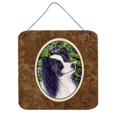 Carolines Treasures SS8896DS66 Papillion Aluminum Metal Wall or Door Hanging Prints, 6 x 6", Multicolor