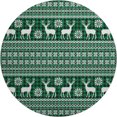thumbnail image 2 of Addison Rugs Mayfield Premium Machine Washable Transitional Holiday Green Round Rug, 8' x 8', 2 of 6