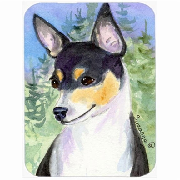Carolines Treasures SS8927LCB Rat Terrier Glass Cutting Board Large, 12H x 16W, multicolor