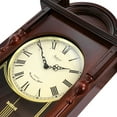 thumbnail image 4 of Bedford Clock Grand 31 inch Analog Chiming Pendulum Wall Clock in Mahogany Cherry, 4 of 5