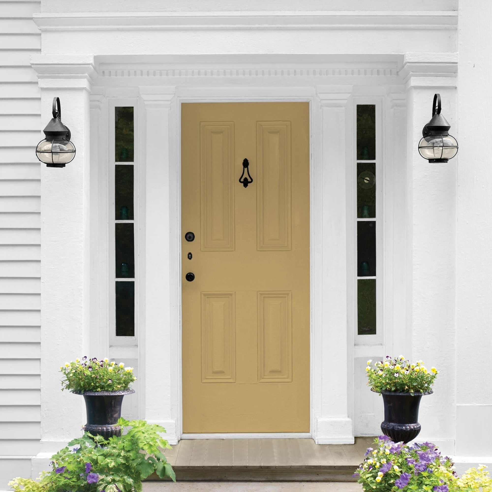 Glidden HEP Buffalo Hide / Yellow Semi-Gloss Exterior Paint with Primer, 1 Quart