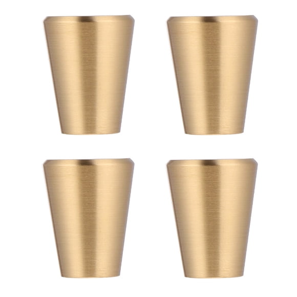 FRCOLOR Copper Knobs 4pcs Single Hole Handle Delicate Knobs Professional Drawer Decorative Handle,0.79"X0.67"X0.39"