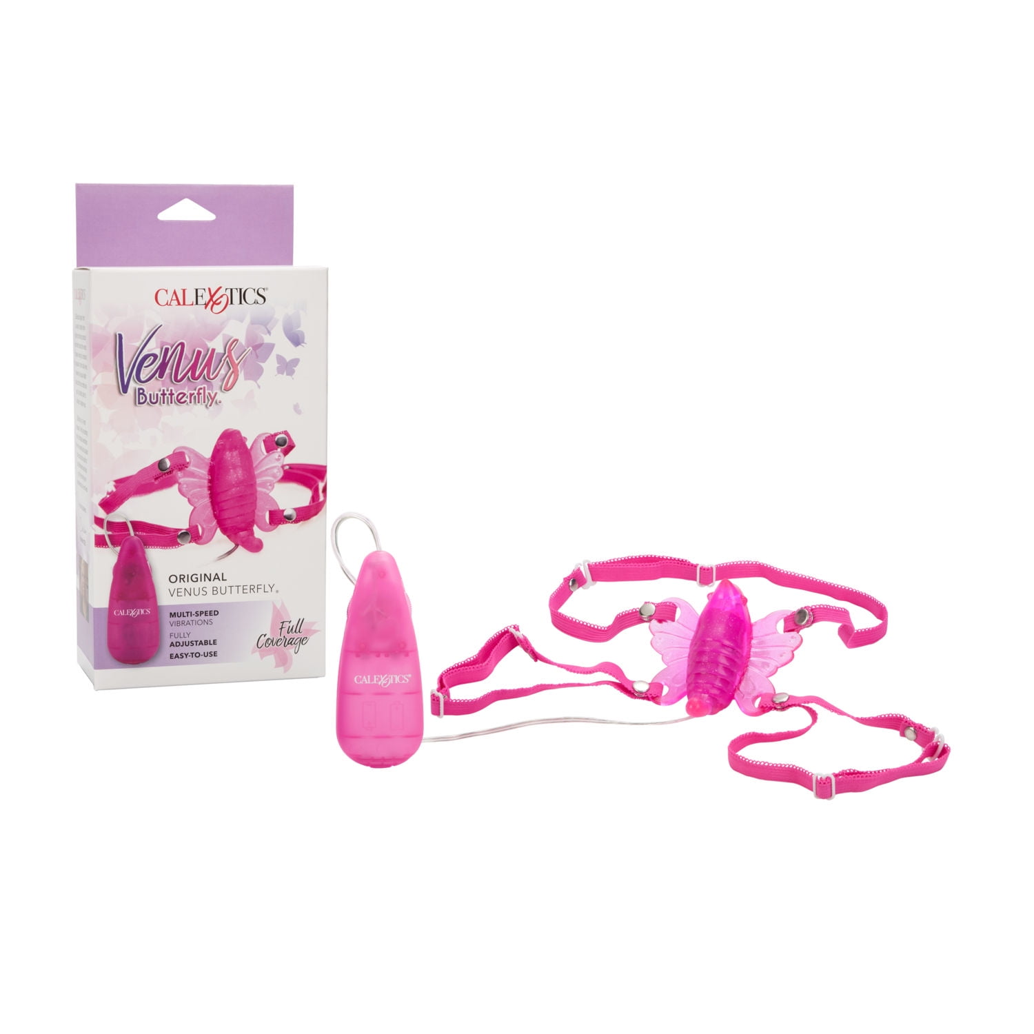 California Exotic Novelties Original Venus Butterfly Multi-Speed Fully  Adjustable Wearable Vibrator, Pink 