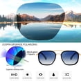 thumbnail image 5 of Joopin Retro Polarized Square Sunglasses Spring Hinge Metal UV400 Protection Mens Womens for Driving Traveling Fishing, 5 of 8