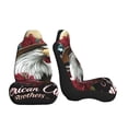 thumbnail image 3 of Sikiie Eagle With Hat And Roses Car Seat Covers 2PCs Front Car Seat Covers Universal fit for Most Cars SUVs and Trucks-1, 3 of 9