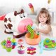 thumbnail image 4 of Masa no tóxica colorida para niños, juguete educativo con máquina para hacer fideos y helado, materiales seguros y no tóxicos para juegos creativos en restaurantes (29 piezas), 4 of 5