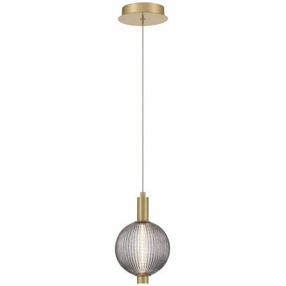 47189-010-Eurofase Lighting-Palmas - 12.2W 1 LED Pendant-10 Inches Tall and 6 Inches Wide-Gold Finish