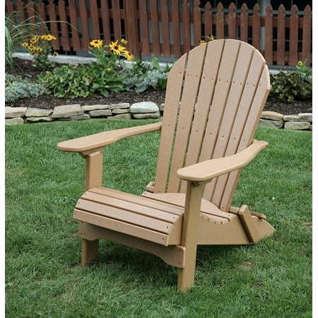Hdpe Lumber POLY LUMBER Rolled Seating Heavy Duty EVERLASTING Lifetime PolyTuf HDPE AMISH CRAFTED Folding Adirondack Chair ()