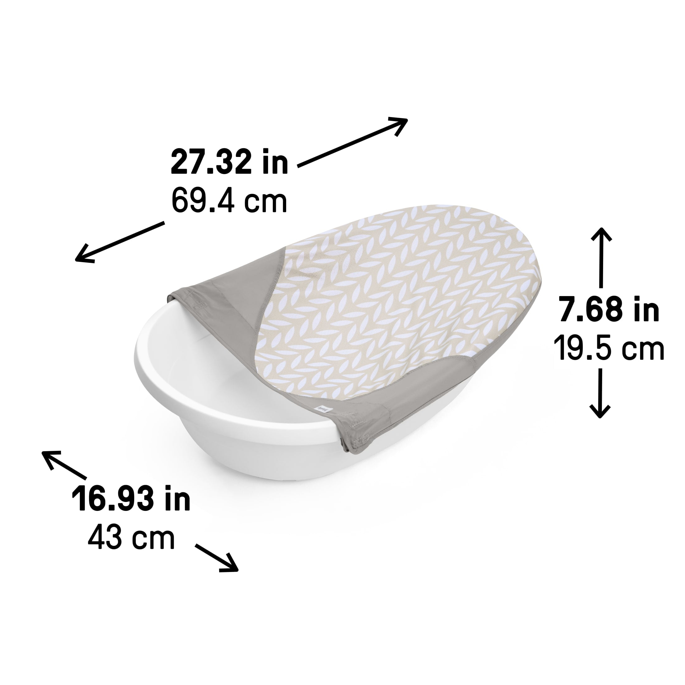 Ingenuity Sylvi 3-in-1 Grow with Me Baby Bathtub, Plastic, Ages 0-24 Months
