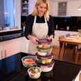 thumbnail image 5 of 8-Piece Stackable Food Storage Containers Set – BPA-Free Airtight Leakproof Boxes for Snacks, Fruits, Vegetables and Meat, 5 of 6