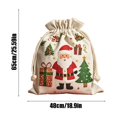 thumbnail image 3 of Xihbxyly Ofertas Lighten Del Día Prime Balsa con Cordón para Decoración Navideña, Bolsa Grande para Guardar Regalos, Bolsa de Regalo de Papá Noel para Nochebuena, Bolsa para Dulces, Bolsa de Manzanas, 3 of 6