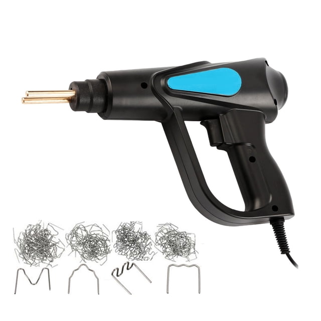 Heat Gun Plastic Welding Machine,Yellow Bumper Soldering Iron ,Staples Bumper Repair Car Tools Kit HOT Stapler Plastic Welder , Mild Steel