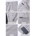 thumbnail image 5 of Taigaofy Men's Winter Fleece Lined Hiking Pants With Zip Pockets Waterproof Quick-Dry Travel Fishing Work Outdoor Pants Upgraded Upgraded Light Gray 2XL, 5 of 8