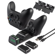 Insten Controller Charging Station Compatible with Xbox Series X, Xbox Series S, Xbox One, One S, One X, and One Elite Controllers – Charging Dock Comes With 2 Rechargeable Batteries and 4 Covers