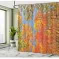 thumbnail image 5 of Ambesonne Fall Shower Curtain, Forest in Autumn, 69"Wx70"L, Orange Blue Green, 5 of 5