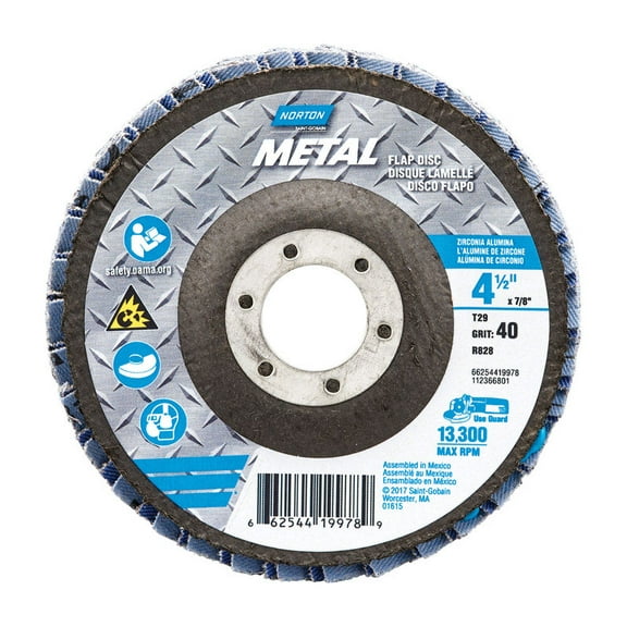 40-Grit 4-1/2" Powerflex Flap Disc Norton Welding Accessories 19978 662544199789