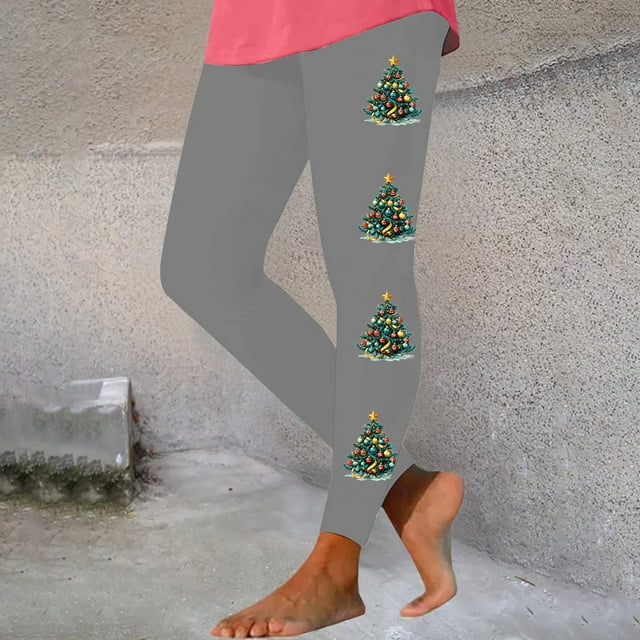 Pantalones moldeadores de moda para mujer, leggings con estampado navideño y pantalones elásticos deportivos para yoga, pantalones para mujer