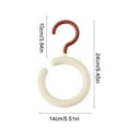 thumbnail image 3 of SLYNSHome Multipurpose Closet Hangers Hooks,Tie and Belt Rack Ring for Closet Storage & Organization Space Saving for Storing Belts,Ties,Scarfs,Hats - Beige, 3 of 7