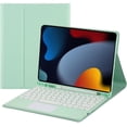 thumbnail image 1 of Funda con Teclado Táctil Bluetooth para iPad 9th/8th/7th, 10.2 Pulgadas, con Soporte para Lápiz (Verde), 1 of 7