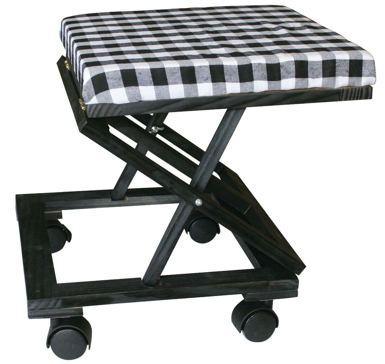 Footrest Stool Under Table Ottoman Foot Stool 360° Rolling