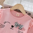 thumbnail image 6 of Little Girls' T Shirt Soft Crewneck Comfort Basic Print Long Sleeve Blouse Tops for Girls Size 7-8T, 6 of 8