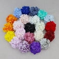 thumbnail image 3 of 5 Heads Hydrangea Bouquet Silk Artificial Flowers for Party Wedding Living Room Decoration Accessories Home Party Decoration, 3 of 7