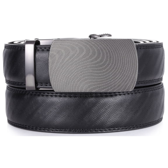 Gallery Seven Leather Click Belt , Adjustable Ratchet Belt For Men, Automatic Dress Belt, - 7-Black - Medium Up To Waist 44"