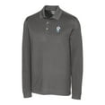 thumbnail image 2 of Men's Cutter & Buck Steel Houston Oilers Advantage Tri-Blend Pique Long Sleeve Throwback Polo, 2 of 3