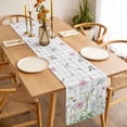 thumbnail image 3 of Spring Wildflowers Table Runner - 36 Inch Long, Kitchen Dining Table Runner Dresser Scarves, Watercolor Country Floral Grey Plaid Farmhouse Decor for Coffee Tables Wedding Party Banquet, 3 of 8