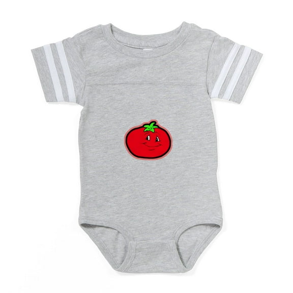 CafePress - Happy Tomato - Cute Infant Baby Football Bodysuit