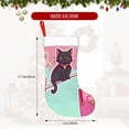 thumbnail image 4 of Salouo Cats On Broomstick Print Christmas Stockings,Large Xmas Stocking Set of 1 Holiday and Farmhouse Stocking for Christmas Holiday Party Decoration(17.7*11 Inch), 4 of 7