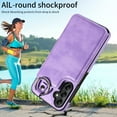 thumbnail image 2 of Nalacover for Samsung Galaxy A14 5G Wallet Case with Card Slots & Metal Finger Ring, Durable PU Leather Back Double Magnetic Botton Flip Kickstand Purse Shockproof Phone Case,Purple, 2 of 10