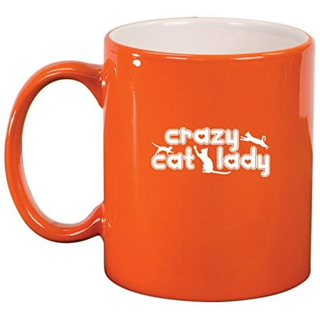

Ceramic Coffee Tea Mug Crazy Cat Lady (Orange)