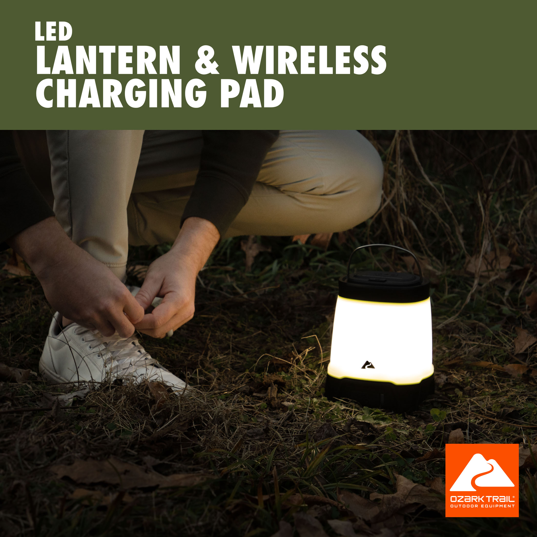 Lámpara LED recargable de 4000 lúmenes con base de carga inalámbrica Qi, 4 modos de luz, resistente al agua, verde y gris 6
