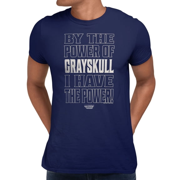 Masters Of The Universe Movie By The Power Of Grayskull Text Stack Men's T Shirt (Navy, S-XXXL)
