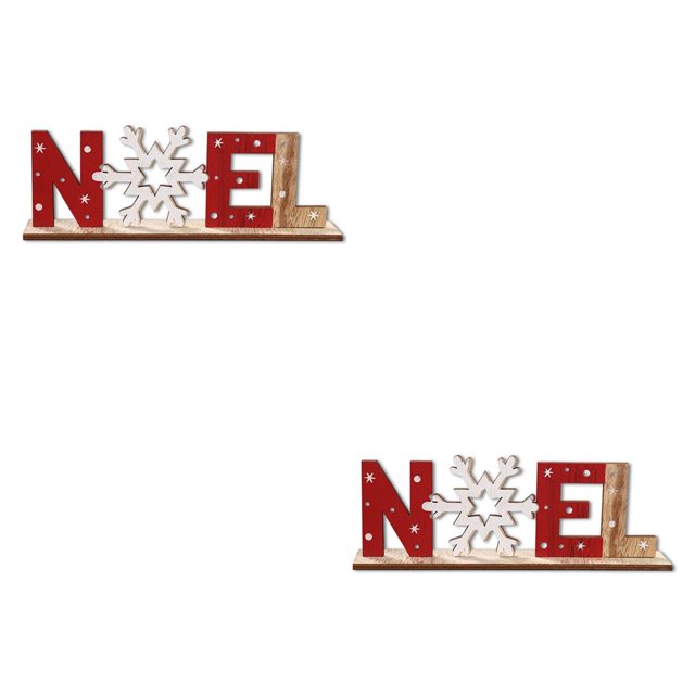 Cateissary Cartel decorativo de madera para chimenea de Navidad, decoración de para el hogar, adorno de granja para vacaciones, decoración de Copo de nieve 2Conjunto
