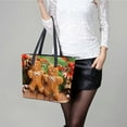 thumbnail image 6 of Homemade Christmas Gingerbread Man Cookies Woman Leather Handbags Large Tote Bag Fashion Portable Handbags With Zipper, 6 of 7