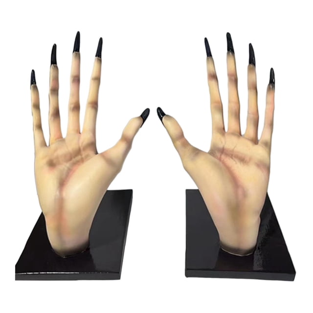 2 sujetalibros de mano de de resina, estatua decorativa antideslizante, soporte para libros, soporte para libros, soporte para mesa,