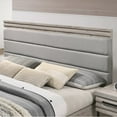 thumbnail image 4 of Roundhill Furniture Alvear Upholstered Wood Panel Bed, Weathered Gray, Queen, 4 of 7