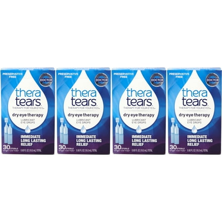 TheraTears Lubricant Eye Drops Single-Use Containers 32 Each (Pack of 4)