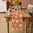 thumbnail image 2 of Orange Starfish Coastal Table Runner 70 Inches, Nautical Summer Ocean Abstract Art Bed Runner Dresser Scarves Tabletop for Indoor Outdoor Parties/Ceremony/Banquet, 13" x 70", 2 of 9