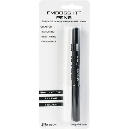 UPC: 0789541020653 | Ranger Emboss It Pens 2/Pkg-Black & Clear