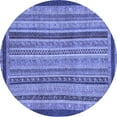 thumbnail image 1 of Ahgly Company Indoor Round Oriental Blue Modern Area Rugs, 5' Round, 1 of 4