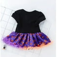 thumbnail image 2 of StylesILove Infant Baby Girl Halloween Short Sleeve Cotton Romper Tutu Party Dress and Headband 2 pcs Outfit Set (S/0-3 Months, Purple Pumpkin Skirt), 2 of 6