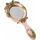 thumbnail image 1 of Espejo de mano vintage, espejo cosmético de oro rosa con mango antiguo, espejo de maquillaje portátil de princesa, espejo de tocador para mujeres y niñas, para viajes, 1 of 5