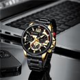 thumbnail image 3 of Reloj deportivo Curren 8395 para hombre, color dorado, acero inoxidable, 3 of 5